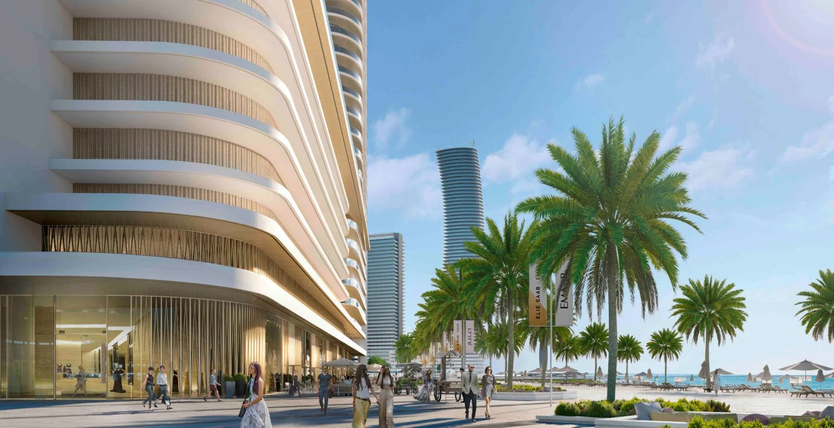 Grand Bleu Tower Elie Saab — Emaar Beachfront — view 2