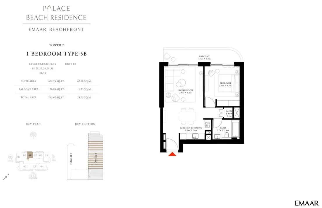 Palace Beach Residence — Emaar Beachfront — view 17
